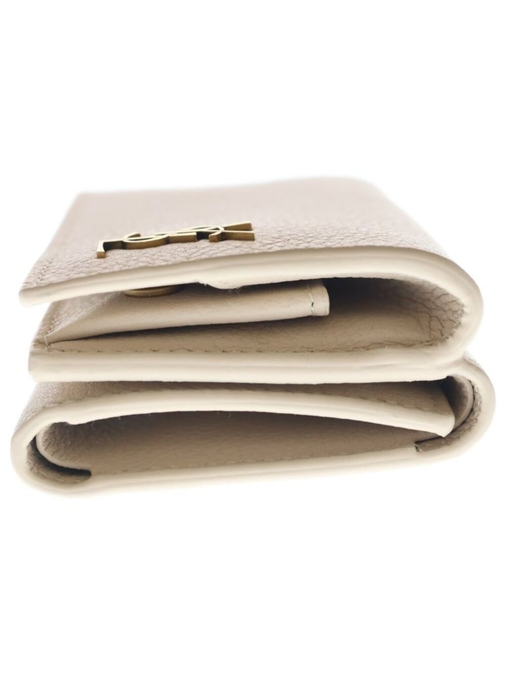 Saint Laurent Paris Origami Tiny Wallet Trifold Leather Gray - Picture 3 of 6